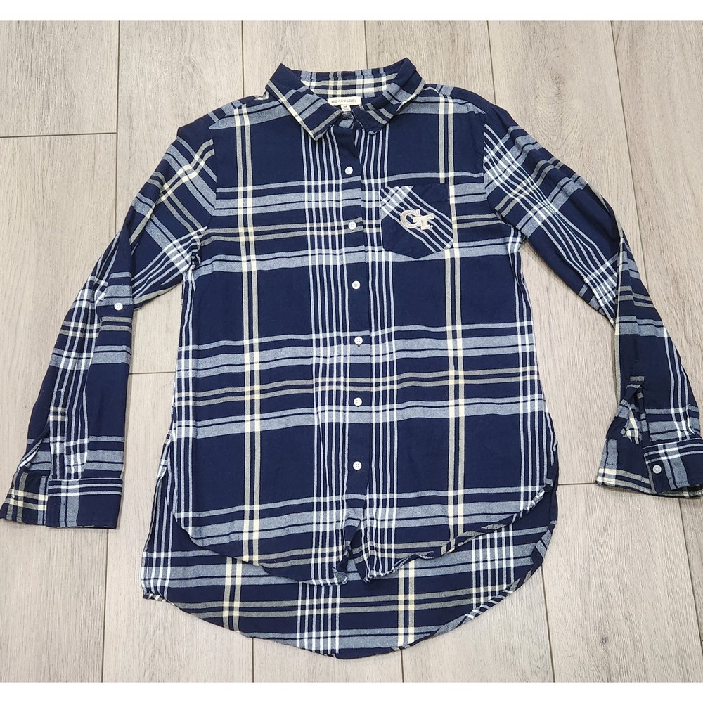 UG Apparel Georgia Tech GT Plaid Flannel Shirt Women's Size Medium‎ Long Sleeve
